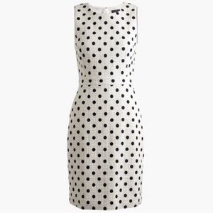 J. Crew Polka Dot Sheath Dress. NWOT. Size 10.